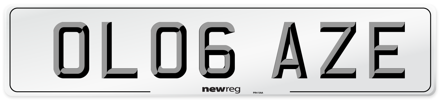 OL06 AZE Number Plate from New Reg